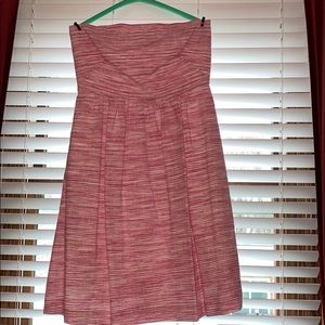 Stripped strapless dress